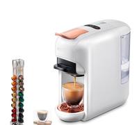 QYDZSHOP Cafetera 5 En 1, Cafetera De Cápsulas, Ajuste Del Nivel De Agua En 7 Velocidades, Conmutable Entre Frío Y Caliente, Extracción a Alta Presión De 19 Bar, Depósito De Agua De 600 Ml