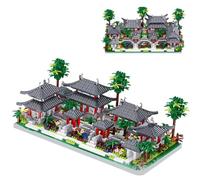 QYEHF 1625PCS Bloques de construcción para la arquitectura china de Suzhou Garden,modelo clásico de decoración del hogar Suzhou Garden, Arquitectura China de Bloques de Construcción