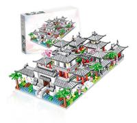 QYEHF China de Suzhou Garden,1317PCS Arquitectura China Suzhou Jardín Arquitectura Mini Bloque de Construcción,construcción con Caja de Regalo,Modelo de colección clásico Famoso