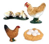 QYEHF Ciclo de Vida del Pollito, Juguetes para el Ciclo de Crecimiento de Las gallinas,Simulation Animal Life Cycle 4 Parte Modelo de Aprendizaje Animal Juguetes educativos para niños pequeños