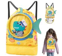 QYEHF Gimnasia Mochila con Cordón - Mochila con Cordón, Cocodrilo Mochila Piscina Impermeable Separación en Seco-Húmedo con Compartimento para Zapatos, Adecuado para Playa, Acampar