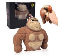 QYEHF Monkey Toy, Funny Stretch Gorilla Toy, Decompress and Squeeze Stress Toy, Stress Relief Toy, (Monkey), Juguete de Gorila para Reducir el estrés para niños y Adultos -Brown