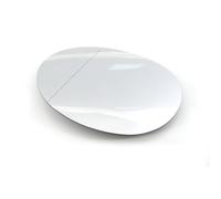 QYEHTUN Espejos para Retrovisor Coche Compatible con Mini para Clubman para Hatch 5DR para Cabrio para Countryman 2015 2016 2017 2018 2019 2020 Vidrio Espejo Retrovisor Izquierdo Derecho(White,Left)