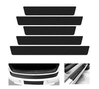 QYETRGF 5 Piezas Protector umbral Puerta, para Ford EcoSport 2018-2026 Coche Fibra Carbono Adhesivo Antideslizante Resistente Desgaste