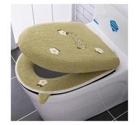 QYEURFOF Cubierta para el Asiento del Inodoro, Cojín for Asiento de Inodoro, 2 Unidades/Juego Almohadillas cojín for Felpa con borlas Encaje Rosa, Juego Dos Piezas, Fundas for Tapa, Terciopelo(Green)