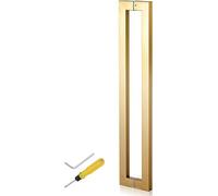 QYEURFOF Manillas para puertas de cristal, Juego de manijas for puertas corredizas Granero alta resistencia, manija barra acero inoxidable contemporánea, todos los accesorios instalación incluidos/