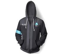 QYIFIRST Become Human - Sudadera con capucha unisex con estampado 3D, color gris, talla L (contorno del pecho 110 cm)
