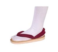 QYIFIRST Kimetsu no Yaiba Tanjiro Kamado - Zuecos para cosplay, sandalias para disfraz de vino tinto, hombre y mujer, 35 (longitud interior 22 cm)