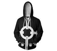 QYIFIRST Manteau Abrigo de transición Bartholomew Kuma Cosplay Abrigo décontractée Abrigo Sudor Señoras Unisexe Impresión 3D Anime Sudor Abrigo Negro XXL (pecho 116cm)