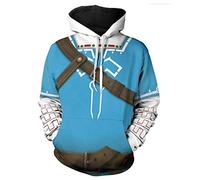 QYIFIRST Sudadera con capucha para disfraz de anime Homme Femme con texto en inglés "Pull à Capuche Anime Femme", color azul, talla XXL