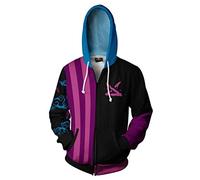 QYIFIRST Sudadera unisex con estampado 3D de anime, con capucha, Legends League, color negro, XL (contorno del pecho 113 cm)