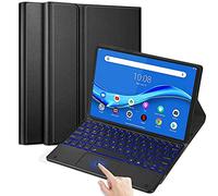 QYiiD Funda Teclado con Touchpad para Lenovo Tab M8, Touchpad Inglés QWERTY Teclado Bluetooth Inalámbrico Retroiluminada Folio Case para Lenovo Tab M8 (TB-8505F / TB-8505X) 8 Pulgadas 2019, Negro