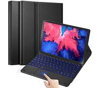 QYiiD Funda Teclado con Touchpad para Lenovo Tab P11 Pro TB-J706F, Touchpad Inglés QWERTY Teclado Bluetooth Inalámbrico Retroiluminada Folio Case para 10.5" Lenovo Tab P11 Pro, Negro
