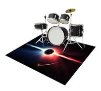 QYJBOUU Alfombra para Bateria Acustica Alfombra Bateria Electronica Alfombra de Tambor Alfombrilla Insonorizada Batería de Jazz Alfombras Drum para Instrumentos Musicales Antivibracion 120 x 80 cm