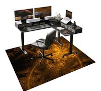 QYJBOUU Alfombrilla para Silla de Oficina Gaming, Alfombra Silla Oficina, Protector Suelo Silla Ruedas, Alfombrilla de Protección para Suelos Duros, Tapete de Protección de Madera/baldosas 70 x 80 cm