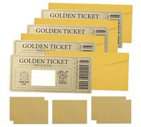 QYJMLH boletos dorados de regalo, Tarjeta de rascar Golden Ticket para rascar, Crea tu Propia Tarjeta Dorada,sorpresa, personalizable,ideal para cumpleaños, San Valentín, retiro, regalo para pareja