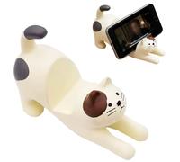 QYJMLH Funny Cat Holder,Soporte Movil Mesa,Soporte Universal para teléfono móvil para Escritorio,Gato Lindo Universal Soporte Móvil,Soporte para BolíGrafo para Hogar-11 * 7.5 * 4CM (Blanco)