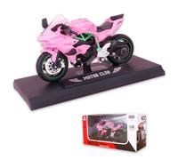 QYJMLH Modelo De Motocicleta De SimulacióN,Moto De Juguete para NiñOs,Motocicleta Juguete Adecuado para Niños,Adornos Decorativos de Pastel Regalos De Fiesta(Rosa)