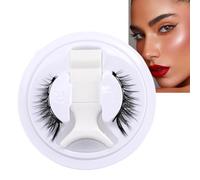 Qyljeiwred Pestañas magnéticas de aspecto natural, reutilizables, sin pegamento, herramienta cosmética impermeable para salón de belleza, viajes de negocios, hogar, viajes