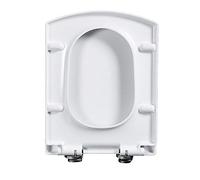 QYLJZB Asiento de inodoro de repuesto para asiento de inodoro, cierre silencioso, material de polipropileno, forma rectangular, espesa, universal, duradero, accesorios de baño para todos los inodoros