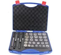 QYMLSH Cortador de Asiento de válvula Kit De Herramientas Reparación Auto,Juego Escariadores Asientos Válvulas,34 PCS,Herramienta Válvulas,Herramienta Asiento Válvula Diamante Carburo