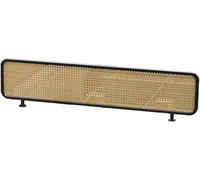 QYMLSH Mampara de privacidad para Restaurante - Mampara de encimera, Panel translúcido con Marco metálico para Oficina, Restaurante y Hotel (Negro, 100 x 40 cm)(Black)