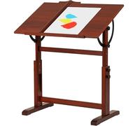 QYMLSH Mesa De Dibujo Artística Ajustable - Banco De Trabajo Artesanal De Madera Maciza De Haya - Superficie De Trabajo Amplia E Inclinada | para Escribir, Trabajar Y Dibujar