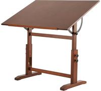 QYMLSH Mesa De Dibujo Grande - Altura Y Ángulo Ajustables, Mesa De Arte De Madera, Se Puede Inclinar hasta Quedar Plana | para Dibujar, Escribir, Leer Y Otros Usos Creativos