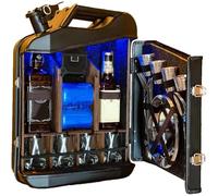 QYMLSH Mostrador De Bar Portátil con Forma Tambor Aceite - Mini Barra Móvil, Construcción Metal, Cerradura | Regalo Personalizado para Hombres, También Adecuado para Camping