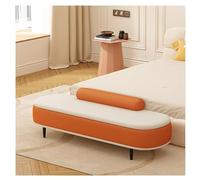 QYMYOZ Banco otomano Moderno con Almacenamiento. Elegante Taburete para Entrada, Dormitorio o pie de Cama. Banco tapizado en Cuero con Patas Negras. Muebles versátiles para el h