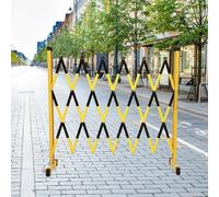 QYMYOZ Barrera de tráfico retráctil y Extensible - Valla Plegable móvil con Ruedas para Uso Interior/Exterior. Barrera de Seguridad para Eventos de construcción y Control de MUL