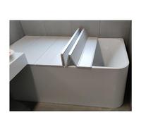 QYMYOZ Cubierta Aislante de PVC Antipolvo para bañera, Bandeja Plegable de 1,2 cm de Grosor, Tapa de bañera, Tablero Aislante para bañeras de Varios tamaños (Color: Blanco, tamaño: 70 x 120 x 1,2