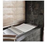 QYMYOZ Cubierta de bañera Plegable, a Prueba de Polvo, de PVC, con Aislamiento, Tapa de bañera, 1,2 cm de Grosor, para Bandeja de baño, Ideal para baños de Leche y SPA (Color: Blanco, tamaño: 75 x