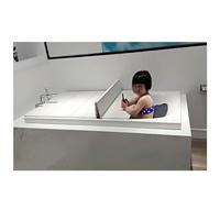 QYMYOZ Cubierta de bañera Plegable de PVC, a Prueba de Polvo, con Panel Aislante, Tapa de bañera, Bandeja de bañera de 1,2 cm de Grosor y Soporte para Lectura y Almacenamiento (Color: Blanco, tamañ