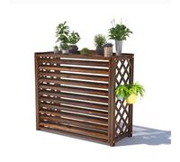 QYMYOZ Cubierta Decorativa para Aire Acondicionado Exterior - Pantalla de privacidad de Madera Maciza, celosía para cerramiento de Bomba de Calor, Caja de Herramientas y cubiert