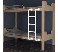 QYMYOZ Escalera de Metal Blanco para litera Tipo Loft, montada en la Pared, Escalera Industrial de Hierro para literas, Escalera de Entrada y Salida, Escalera de Escape de incen