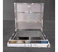 QYMYOZ Escotilla de Acceso al Techo de Acero galvanizado con Recubrimiento en Polvo y Tapa de Aluminio para pozos de Acceso a sótanos. Mecanismo de Bloqueo Seguro para una entra