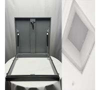 QYMYOZ Puerta de Techo Securi de Chapa de Aluminio galvanizado de 28x40 Pulgadas con manija de Interruptor de Soporte hidráulico para Mayor Seguridad y Altura. Ideal para Uso do