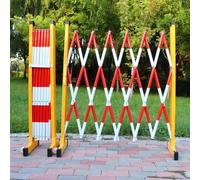 QYMYOZ Valla de tráfico Ajustable y Extensible - Barrera de Seguridad móvil con Ruedas, Barrera retráctil para Obras y Eventos - Solución de Seguridad Negra