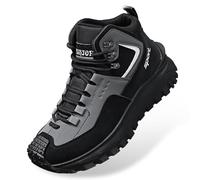 Qynthra Zapatillas De Senderismo Unisex Resistentes Al Agua con Malla Transpirable PU Suela De Goma Antideslizante Diseño Duradero Y Amortiguación EVA Ligeras para Senderismo,Gris,42 EU