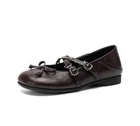 Qynthra Zapatos Mary Jane Casual Mujer Lazo Tira Hebilla