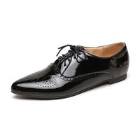 Qynthra Zapatos Planos Oxford Mujer Calado Brogue Cordones Casual