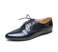 Qynthra Zapatos Planos Oxford Mujer Calado Brogue Cordones Casual