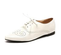 Qynthra Zapatos Planos Oxford Mujer Calado Brogue Cordones Casual