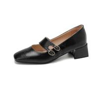 Qynthra Zapatos Tacón Medio Correa Mary Jane Mujer Ancho | cierre de hebilla seguro, base tpr antideslizante, fácil de calzar, gama de tallas 34 a 43
