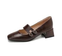 Qynthra Zapatos Tacón Medio Correa Mary Jane Mujer Ancho | cierre de hebilla seguro, base tpr antideslizante, fácil de calzar, gama de tallas 34 a 43