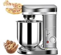 QYOEGSQ Batidora de Alimentos Comercial, batidora eléctrica de 500 W con Bol, batidor y Gancho for Masa, batidora de Cocina for Pasteles y Masa con 3 velocidades Ajustables(Stainless Steel,5L)