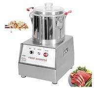 QYOEGSQ Picadora de Verduras eléctrica Comercial,Procesador de Alimentos Resistente,Picadora de Carne eléctrica con Hoja en Forma de S,Picadora Verduras de Acero Inoxidable,para Picar,Mezclar(15L)
