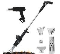 QYOEGSQ Quemador de malezas eléctrico 3 en 1 y Pistola de Aire Caliente,Varilla quemadora herbicida eléctrica,Varilla térmica for desherbar con 5 boquillas,desherbador térmico 650℃(Black)