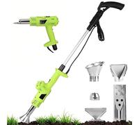 QYOEGSQ Quemador de malezas eléctrico 3 en 1 y Pistola de Aire Caliente,Varilla quemadora herbicida eléctrica,Varilla térmica for desherbar con 5 boquillas,desherbador térmico 650℃(Green)